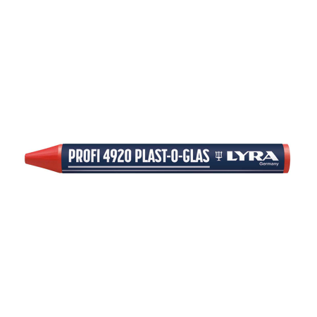 Lot de 12 Craies de marquage PROFI 4920 PLAST-O-GLAS Rouge LYRA
