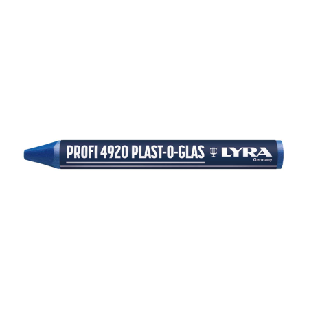 Lot de 12 Craies de marquage PROFI 4920 PLAST-O-GLAS Bleu LYRA
