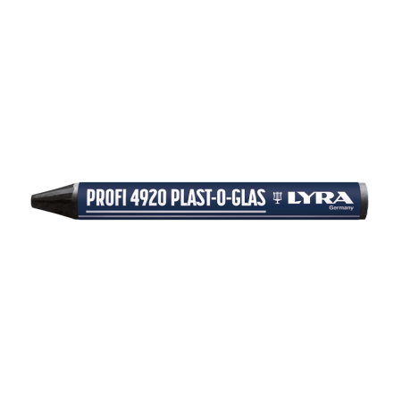 Lot de 12 Craies de marquage PROFI 4920 PLAST-O-GLAS Noir LYRA