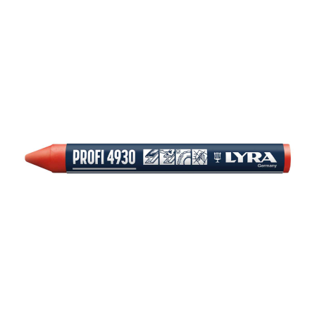 Lot de 12 Craies de marquage à la cire PROFI 4960 Rouge LYRA