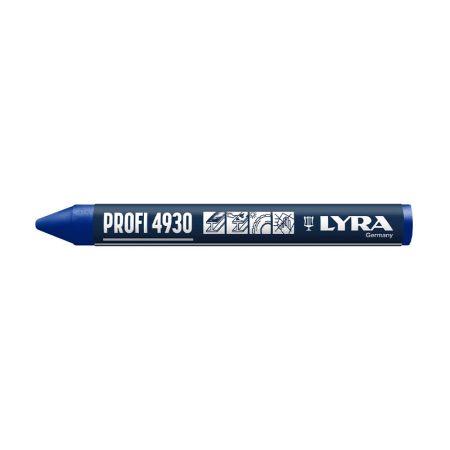 Lot de 12 Craies de marquage à la cire PROFI 4960 Bleu LYRA