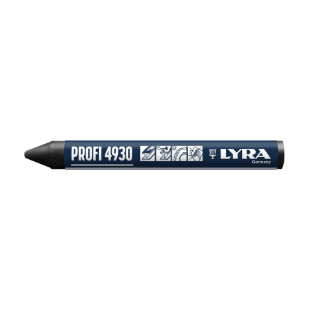 Lot de 12 Craies de marquage à la cire PROFI 4960 Noir LYRA