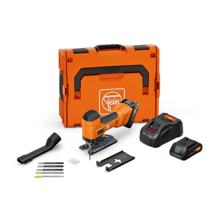 Scie sauteuse F-IRON JIG 26 AS + 2 batteries ProCore 18V 4 Ah AS + 1 chargeur GAL 1880 CV AS FEIN