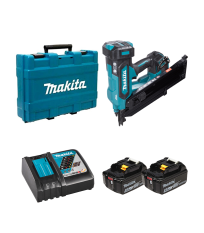 Cloueur de charpente 18V DBN900ZK + 2 batteries BL1850B 18V 5 Ah + chargeur rapide DC18RC MAKITA