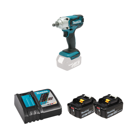 Boulonneuse à chocs 1/2" 18V 190 Nm DTW190Z + 2 batteries BL1850B 18V 5 Ah + 1 chargeur rapide DC18RC MAKITA