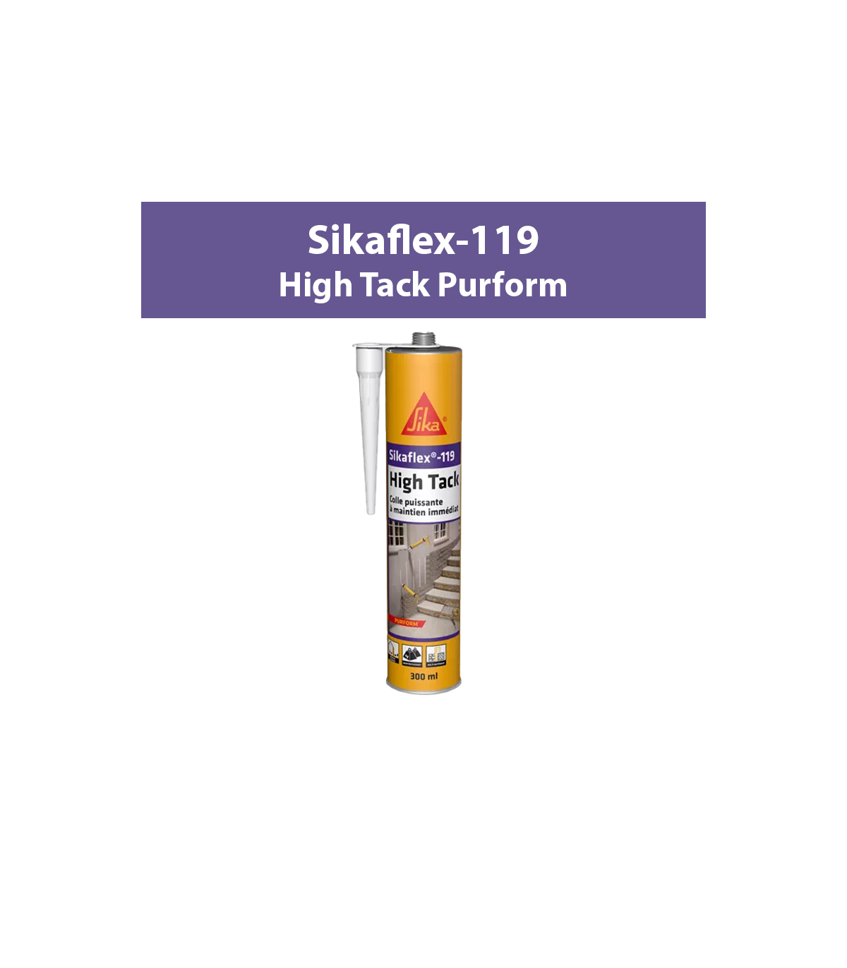 Colle polyuréthane Sikaflex-119 High Tack Purform Blanc 300ml SIKA