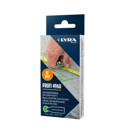 Lot de 12 Craies de marquage à la cire PROFI 4960 Vert LYRA