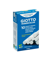 Lot de 10 Craies blanches GIOTTO ROBERCOLOR LYRA