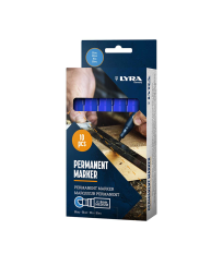 Lot de 10 Marqueurs permanents 2-6mm Bleu LYRA