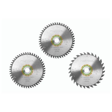 Assortiment de 3 lames de scie circulaire KSB-SORT/3 W 160x2,2 FESTOOL