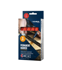 Lot de 10 Marqueurs permanents 1-4mm Rouge LYRA