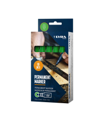 Lot de 10 Marqueurs permanents 1-4mm Vert LYRA