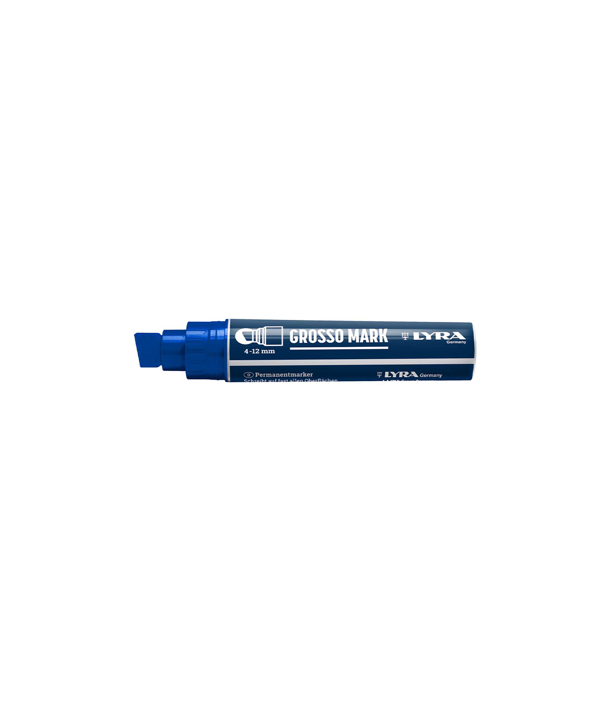 Lot de 10 Marqueurs permanents GROSSO MARK 4-12mm Bleu LYRA