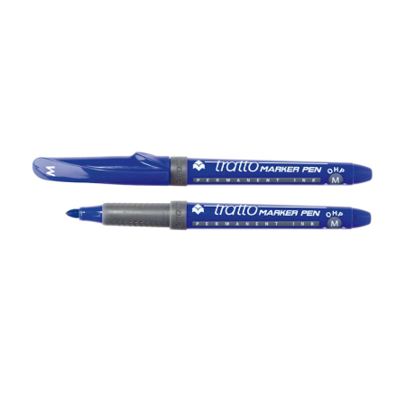 Lot de 8 Marqueurs permanents TRATTO 1,0mm Bleu LYRA