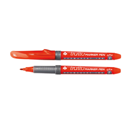 Lot de 8 Marqueurs permanents TRATTO 0,7mm Rouge LYRA