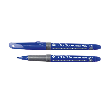 Lot de 8 Marqueurs permanents TRATTO 0,7mm Bleu LYRA