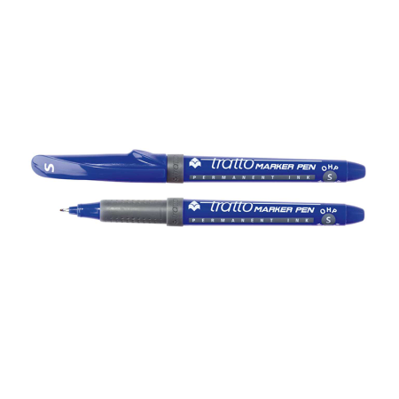 Lot de 8 Marqueurs permanents TRATTO 0,5mm Bleu LYRA