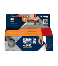 Lot de 10 Marqueurs permanents pour trous profonds Rouge LYRA INK