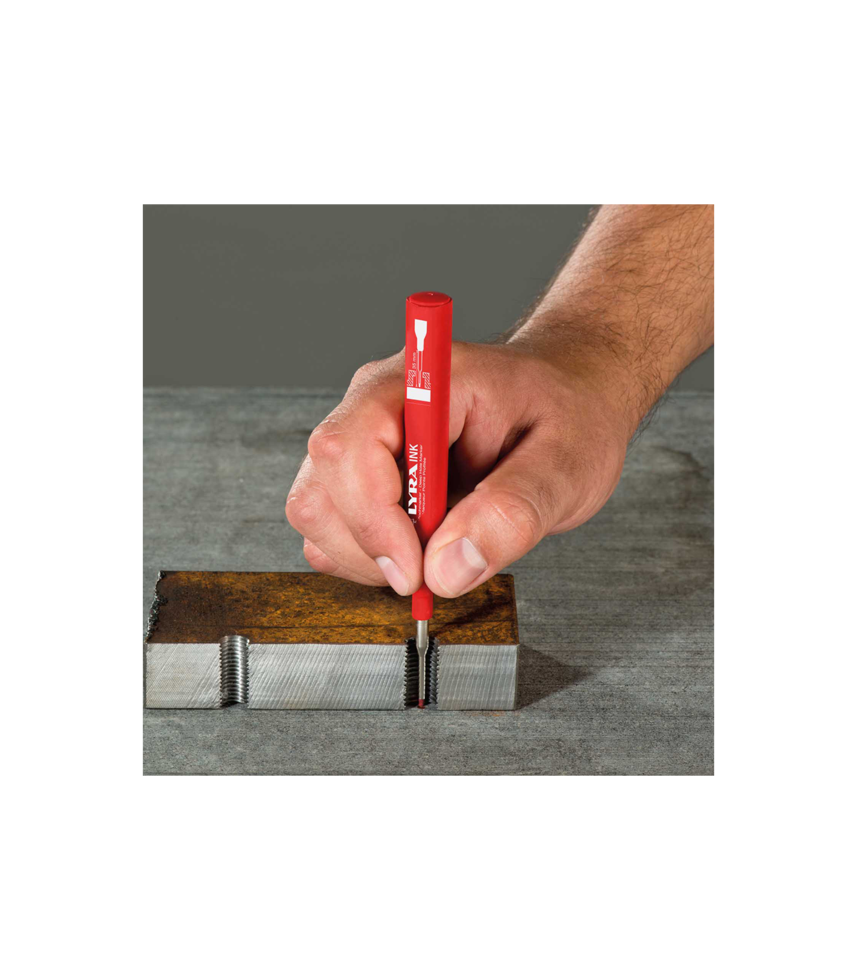 Lot de 10 Marqueurs permanents pour trous profonds Rouge LYRA INK