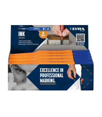 Lot de 10 Marqueurs permanents pour trous profonds Bleu LYRA INK