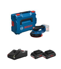 Ponceuse excentrique Ø150 mm GEX 18V-150-3 + 2 batteries Procore 18V 4 Ah + 1 chargeur GAL 18V-40 BOSCH