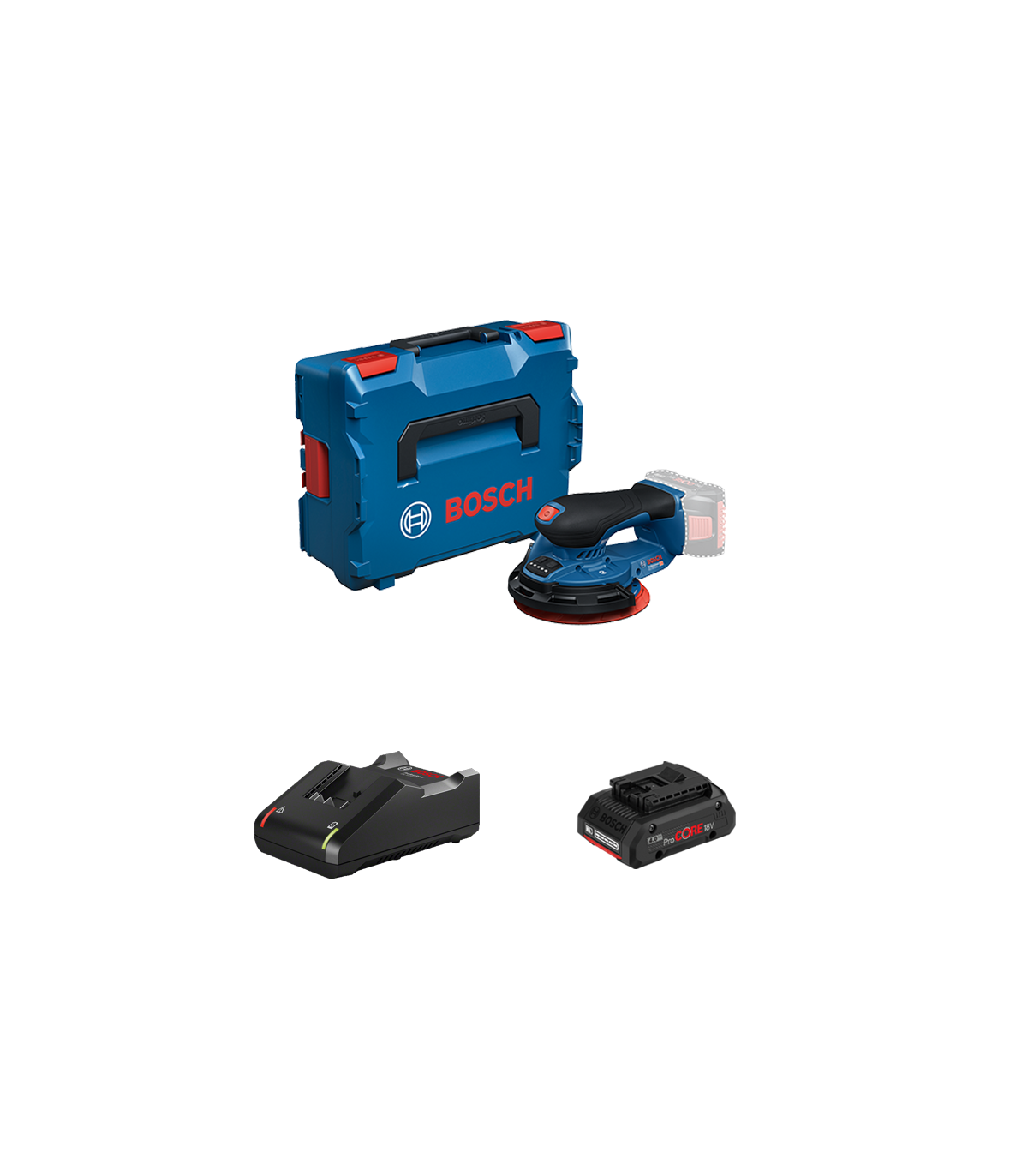 Ponceuse excentrique Ø150 mm GEX 18V-150-3 + 1 batterie Procore 18V 4 Ah + 1 chargeur GAL 18V-40 BOSCH