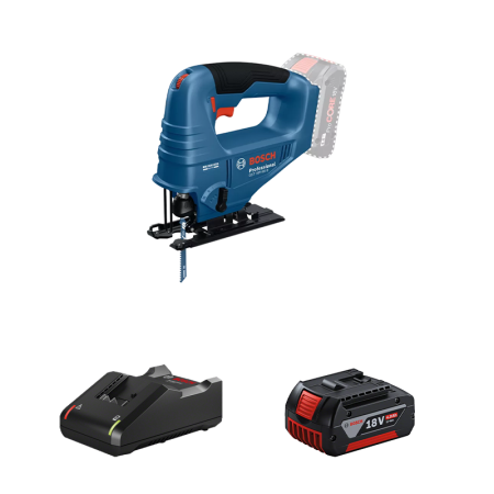 Scie sauteuse GST 18V-95 B + 1 batterie GBA 18V 4 Ah + 1 chargeur GAL 18V-40 BOSCH