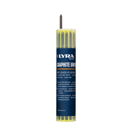 Étui de 12 mines universelles 2B Graphite Ø2,8 x 100 mm LYRA