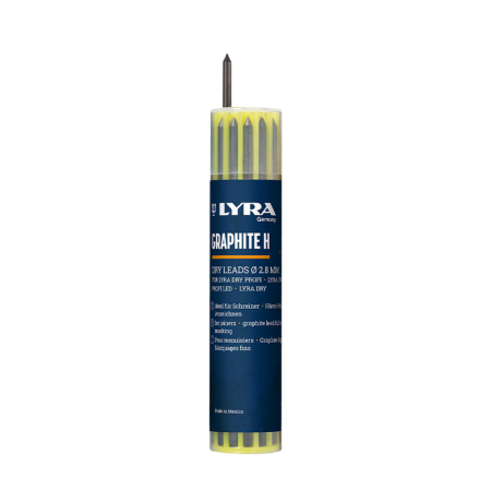 Étui de 12 mines universelles H Graphite Ø2,8 x 100 mm LYRA