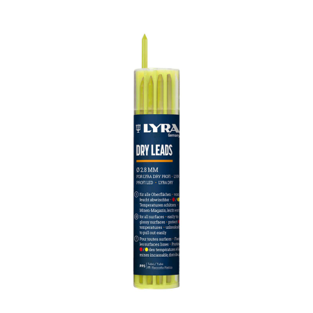 Étui de 12 mines universelles Jaunes Ø2,8 x 100 mm LYRA