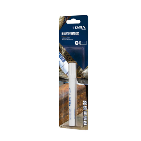 Marqueur peinture industrielle 2-4mm Blanc LYRA