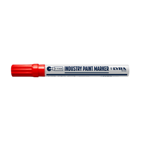 Marqueur peinture industrielle 2-4mm Rouge LYRA