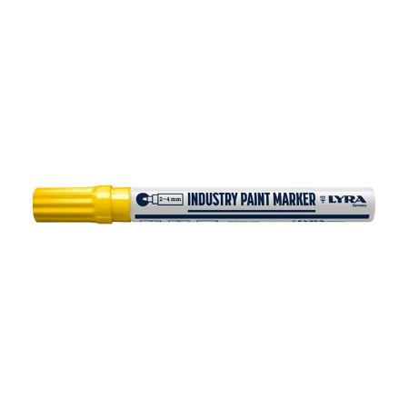 Lot de 10 Marqueurs peintures industrielles 2-4mm Jaune LYRA