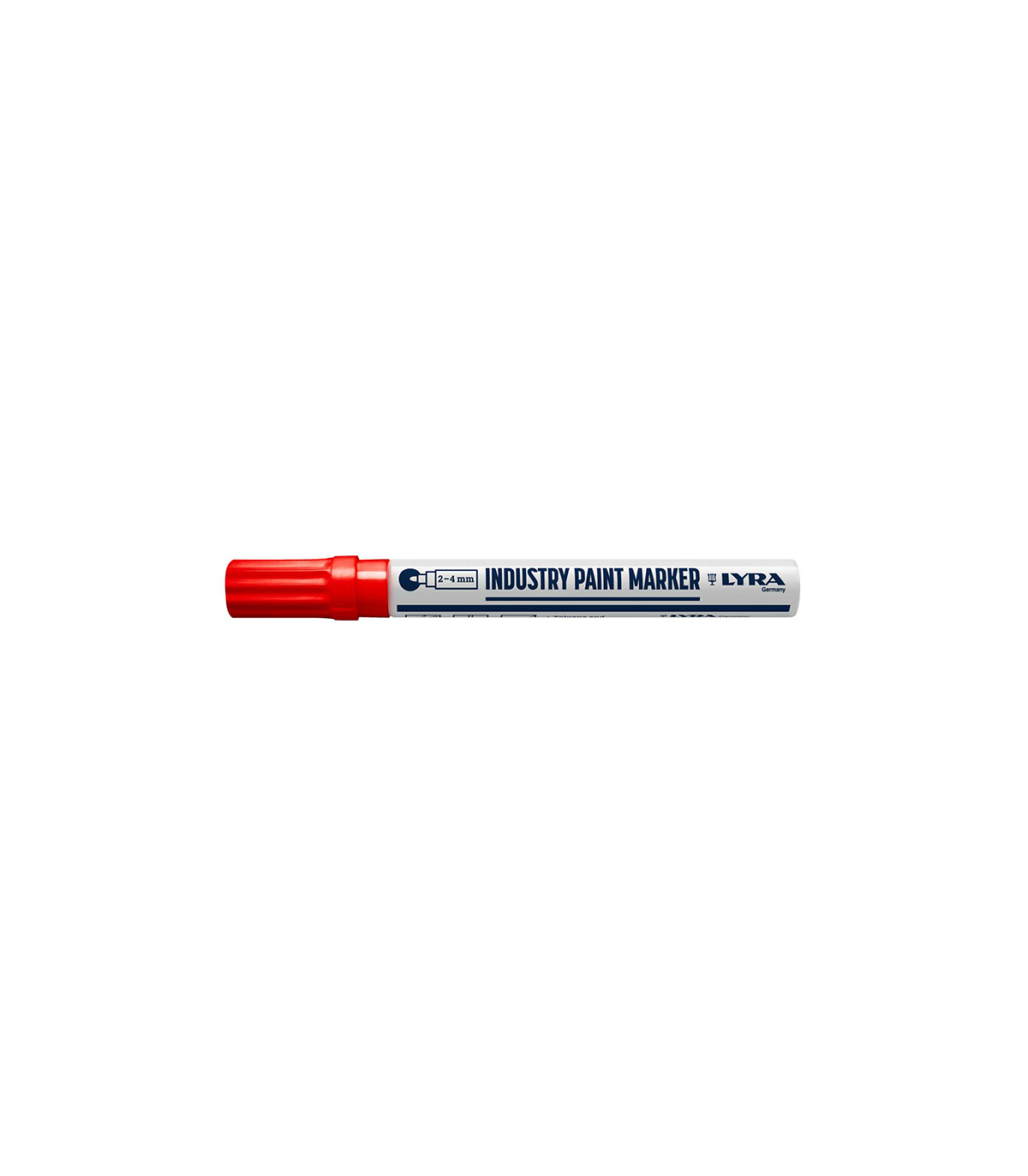 Lot de 10 Marqueurs peintures industrielles 2-4mm Rouge LYRA