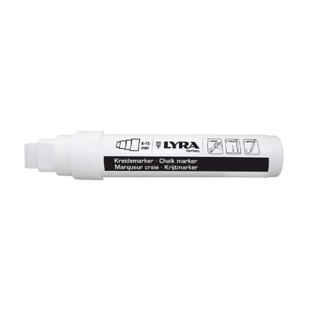 Marqueur craie liquide 8-15mm Blanc LYRA