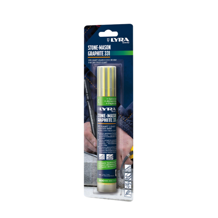 Étui de 12 mines 331 Graphite 10H Maçon PROFI GIANT 2x5x150 mm LYRA