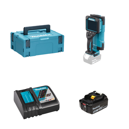 Scanner mural 18V DWD181ZJ + 1 batterie BL1850B 18V 5Ah + 1 chargeur rapide DC18RC MAKITA