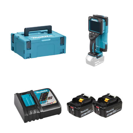 Scanner mural 18V DWD181ZJ + 2 batteries BL1850B 18V 5Ah + 1 chargeur rapide DC18RC MAKITA