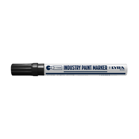 Marqueur peinture industrielle 2-4mm Noir LYRA