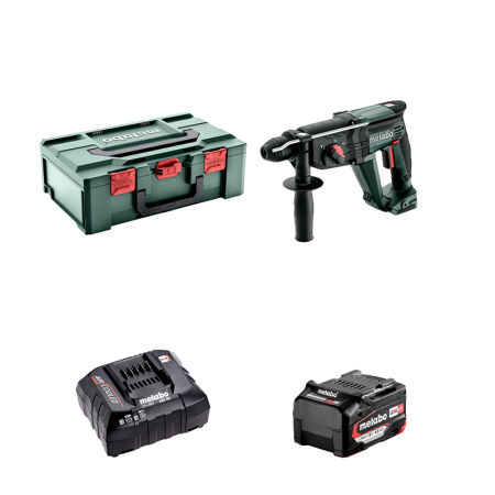 Perforateur SDS-Plus 18V KH 18 LTX 24 + 1 Batterie LiPOWER 18V 4 Ah + 1 Chargeur ASC 55 METABO