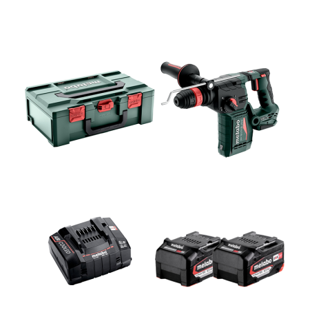 Perforateur SDS-Plus 18V KH 18 LTX BL 24 Q + 2 Batteries 18V 5.2 Ah + 1 Chargeur ASC 145 METABO METABO