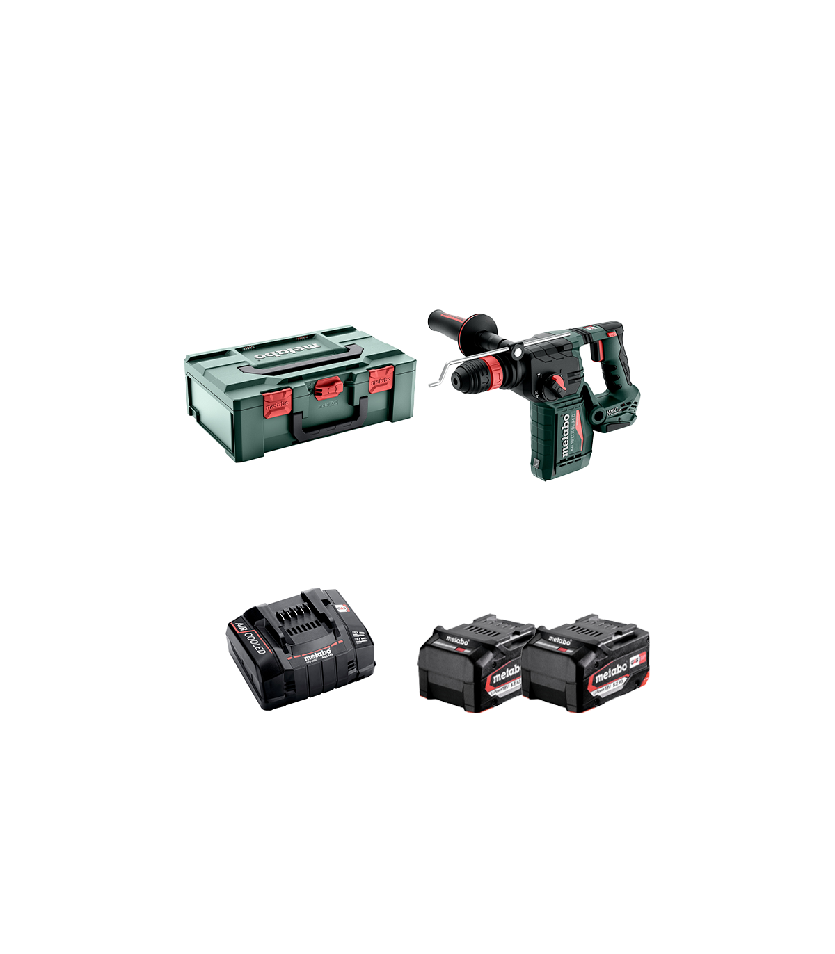 Perforateur SDS-Plus 18V KH 18 LTX BL 24 Q + 2 Batteries 18V 5.2 Ah + 1 Chargeur ASC 145 METABO METABO