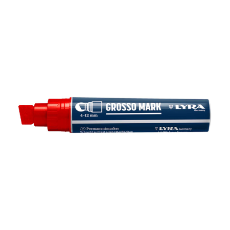 Marqueur permanent GROSSO MARK 4-12mm Rouge LYRA
