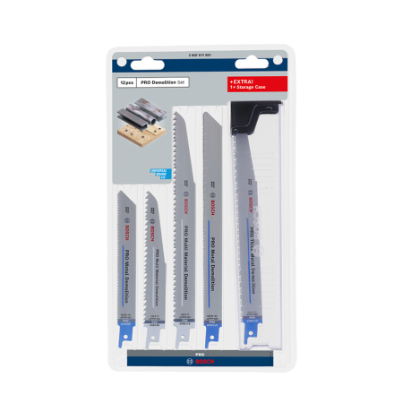 Lot de 12 lames de scie sabre PRO Demolition BOSCH