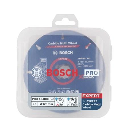 Coffret de disques à tronçonner et plateau à lamelle Ø125mm BOSCH