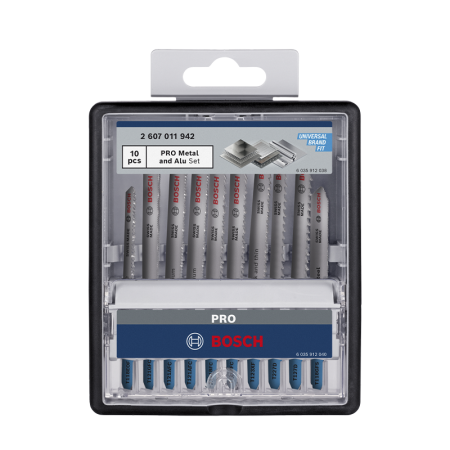 Coffret de 10 lames de scie sauteuse PRO Métal/Alu BOSCH