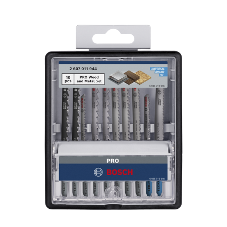 Coffret de 10 lames de scie sauteuse PRO Bois/Métal BOSCH