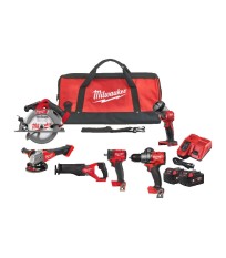 Pack 6 outils 18V M18 FPP6H3-502B (M18 FDP3 + M18 + FIW2F12 + M18 FSZ + M18 FSAG125X + M18 FCS552 + M18 TLED) MILWAUKEE