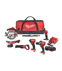 Pack 6 outils 18V M18 FPP6G3-502B (FPD3 + FID3 + FSZ + FSAG125X + FCS552 + TLED) MILWAUKEE