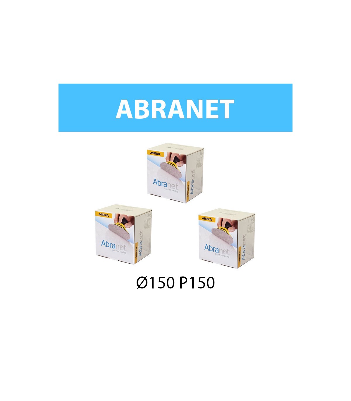 Pack de 150 disques abrasif Abranet Ø 150 mm P150 MIRKA
